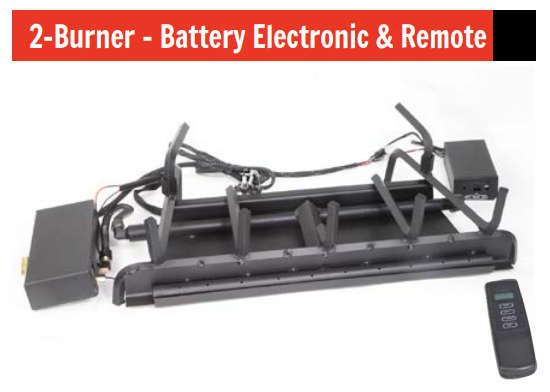 Assembled 2 Burner w/ Battery Electronic Ignition System